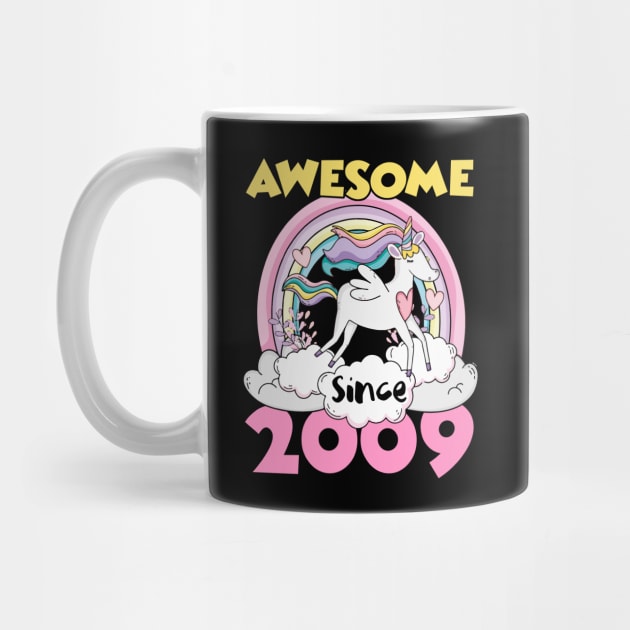 Cute Awesome Unicorn 2009 Funny Gift Pink by saugiohoc994